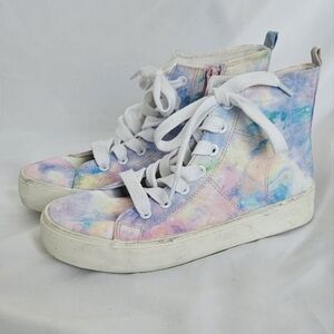 ❤️3/$12 Art Class Pastel Tie-Dye High-Top Sneakers